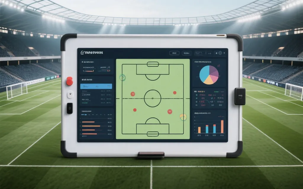 战术板与数据分析画面，呈现用数据评估球队风险